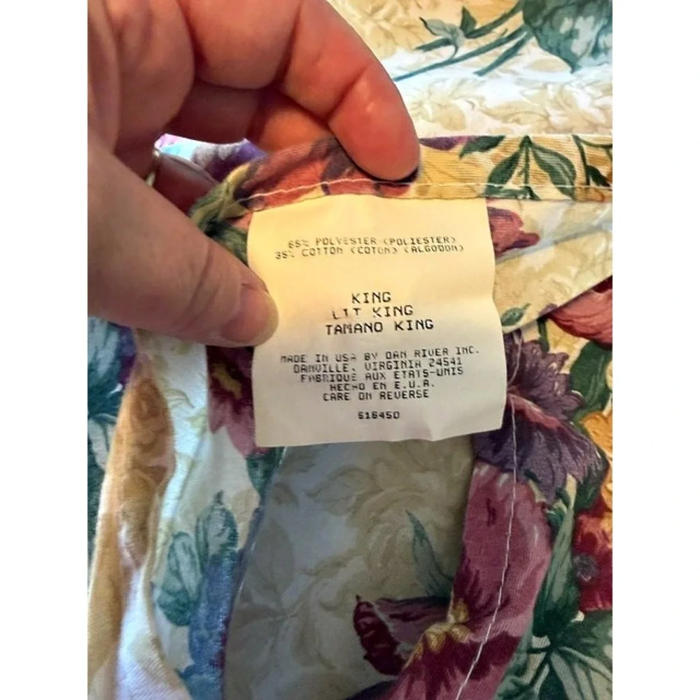 Pair of Floral Ruffled Pillow Shams Cottagecore Farmhouse, Dan River